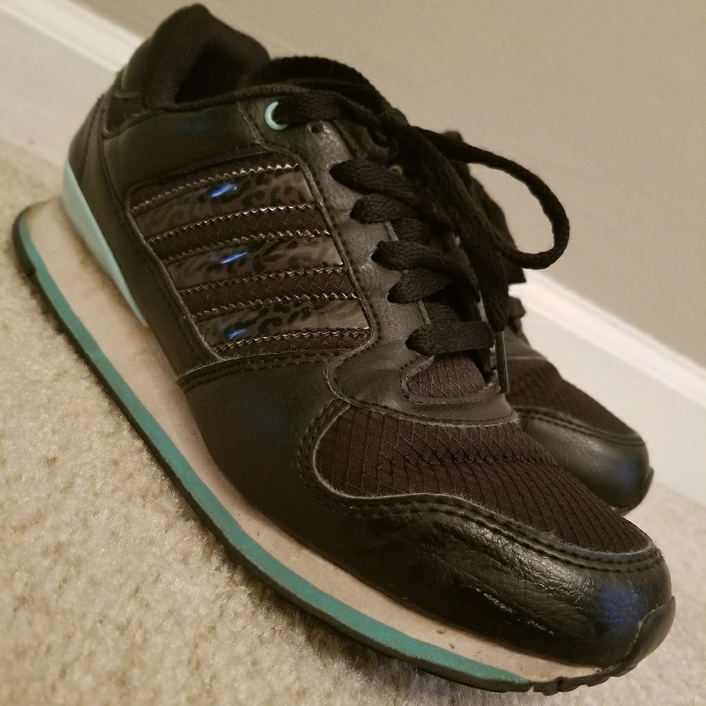 Adidas Black Mint Leopard Sneakers